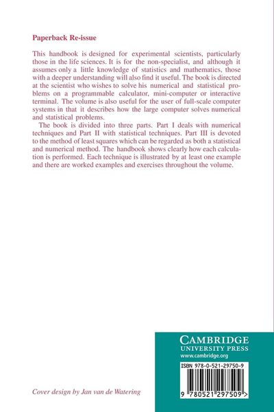 Produktbild: A Handbook of Numerical and Statistical Techniques