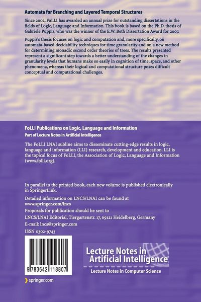 Produktbild: Automata for Branching and Layered Temporal Structures