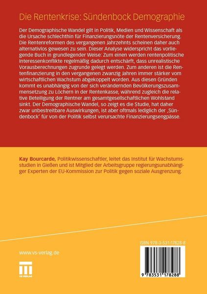 Produktbild: Die Rentenkrise: S&uuml;ndenbock Demographie