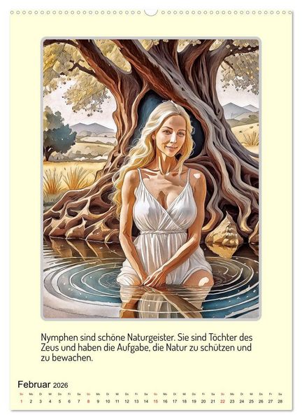 Produktbild: Mythologische Gestalten der griechischen Antike (hochwertiger Premium Wandkalender 2026 DIN A2 hoch), Kunstdruck in Hochglanz