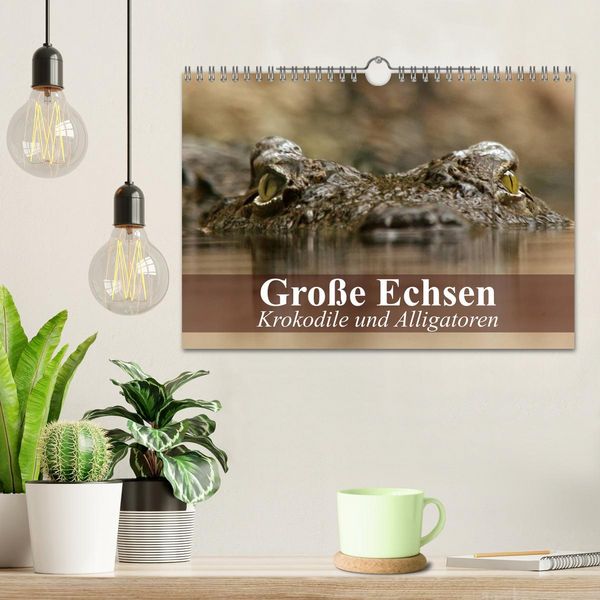 Produktbild: Gro&szlig;e Echsen. Krokodile und Alligatoren (Wandkalender 2026 DIN A4 quer), CALVENDO Monatskalender