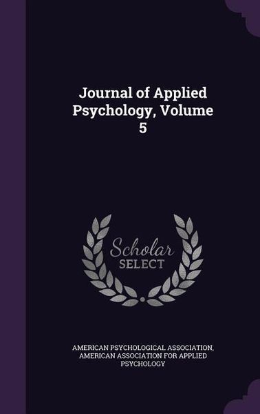 Produktbild: Journal of Applied Psychology, Volume 5