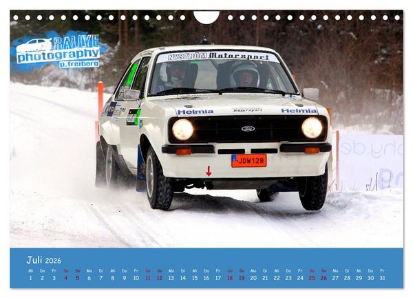 Produktbild: WRC Schweden White Open 2026 (Wandkalender 2026 DIN A4 quer), CALVENDO Monatskalender