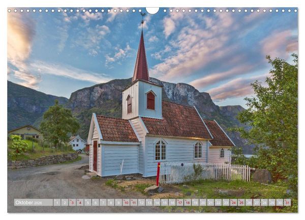 Produktbild: Norwegens Stabkirchen (Wandkalender 2026 DIN A3 quer), CALVENDO Monatskalender