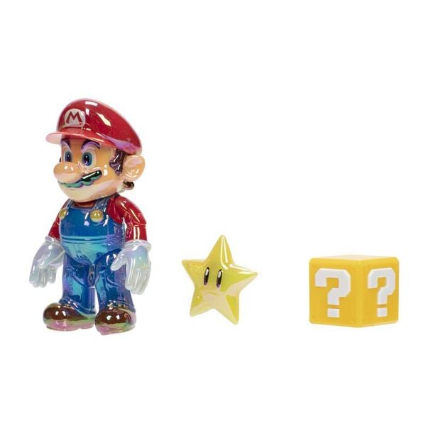 Produktbild: Nintendo Super Mario Figur Mario w/ Star in Sammlerbox, 10 cm