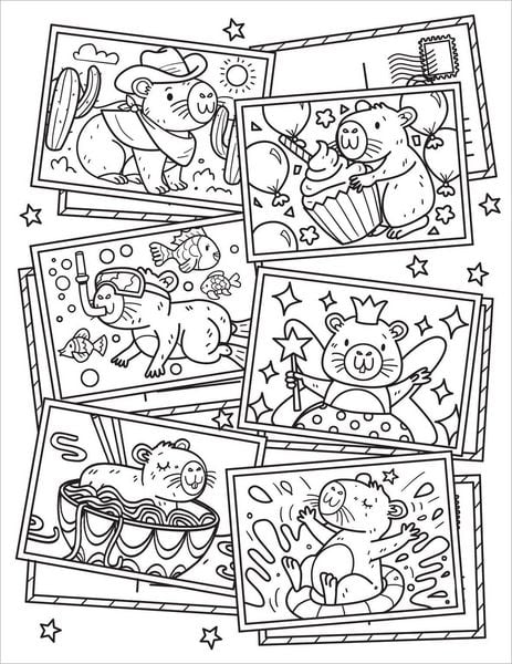 Produktbild: Capybara Cuties: Colouring Book