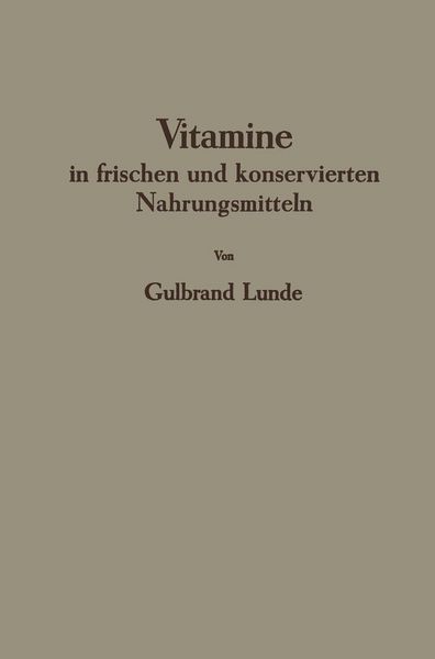 Produktbild: Vitamine in frischen und konservierten Nahrungsmitteln