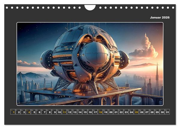 Produktbild: Zukunftsvision Megacity (Wandkalender 2026 DIN A4 quer), CALVENDO Monatskalender