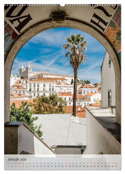 Produktbild: Lissabon Perspektiven (Wandkalender 2026 DIN A2 hoch), CALVENDO Monatskalender