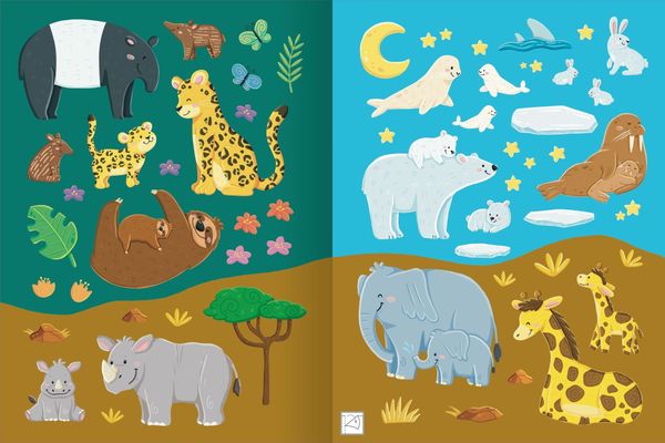 Produktbild: Erstes Stickern &ndash; Tierkinder