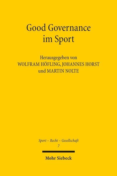 Produktbild: Good Governance im Sport