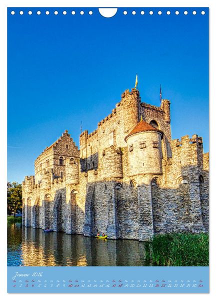 Produktbild: D&auml;mmerung in Gent und Br&uuml;gge (Wandkalender 2026 DIN A4 hoch), CALVENDO Monatskalender