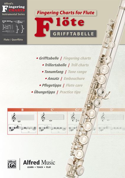 Alfred's Fingering Charts Instrumental Series / Grifftabelle Flöte | Fingering Charts Flute
