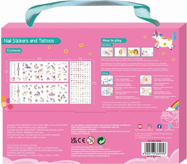 Produktbild: Nagelsticker & Tattoos Einhorn