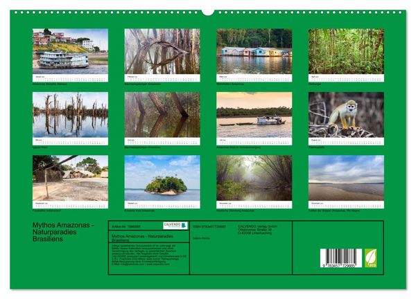 Produktbild: Mythos Amazonas - Naturparadies Brasiliens (hochwertiger Premium Wandkalender 2026 DIN A2 quer), Kunstdruck in Hochglanz