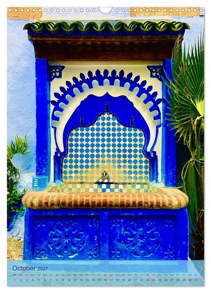 Produktbild: Chefchouen - The Blue City (Wall Calendar 2027 DIN A3 portrait), CALVENDO 12 Month Wall Calendar