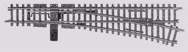 Märklin H0 K-Gleis (ohne Bettung) 22716 Weiche, rechts 225mm 1St.