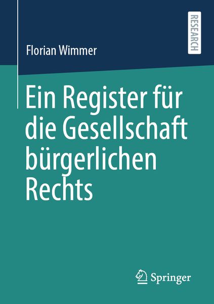 Produktbild: Ein Register f&uuml;r die Gesellschaft b&uuml;rgerlichen Rechts