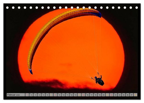Produktbild: Frei sein - Paragliding (Tischkalender 2026 DIN A5 quer), CALVENDO Monatskalender