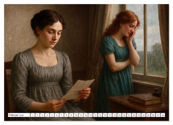 Produktbild: Jane Austen (Wandkalender 2026 DIN A2 quer), CALVENDO Monatskalender