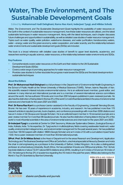 Produktbild: Water, the Environment, and the Sustainable Development Goals