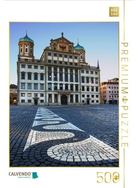 CALVENDO Puzzle Rathaus, Augsburg, Deutschland | 500 Teile Lege-Größe 48 × 36 cm Foto-Puzzle für Erwachsene