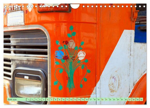 Produktbild: Indien Farbenfrohe LKW (Wandkalender 2026 DIN A4 quer), CALVENDO Monatskalender