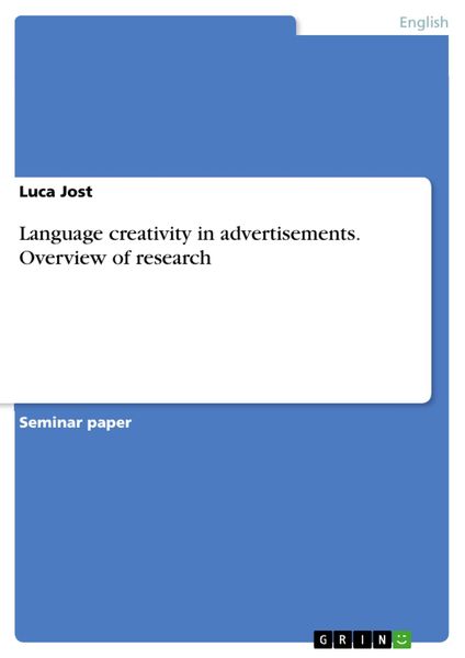 Produktbild: Language creativity in advertisements. Overview of research