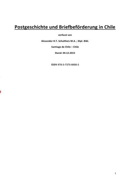 Produktbild: Postgeschichte und Briefbef&ouml;rderung in Chile