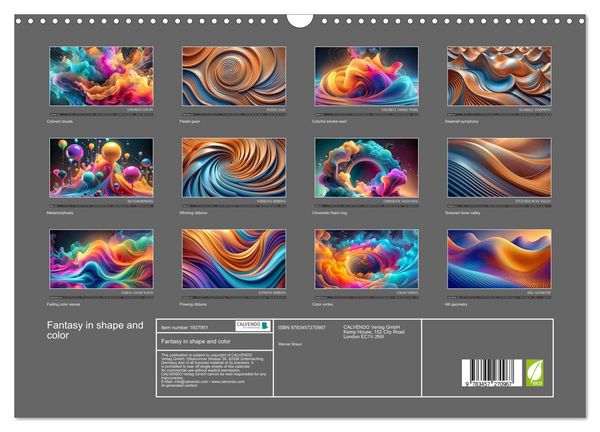 Produktbild: Fantasy in shape and color (Wall Calendar 2026 DIN A3 landscape), CALVENDO 12 Month Wall Calendar