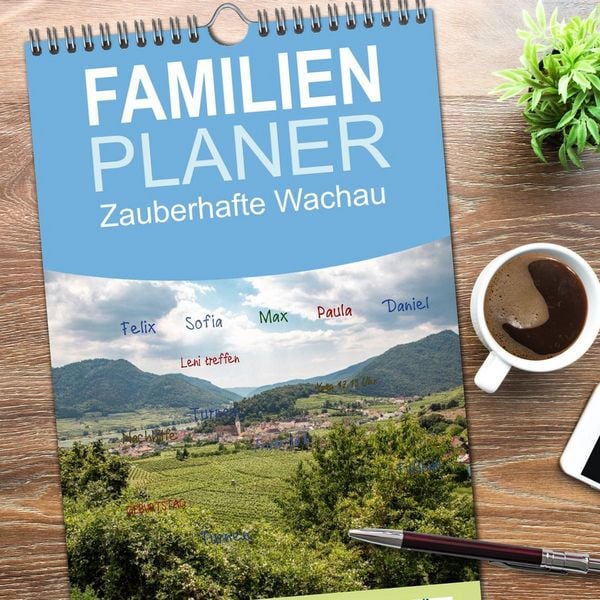 Produktbild: Familienplaner 2026 - Zauberhafte Wachau mit 5 Spalten (Wandkalender, 21 x 45 cm) CALVENDO