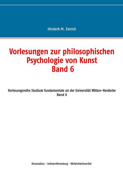 Produktbild: Vorlesungen zur philosophischen Psychologie von Kunst. Band 6