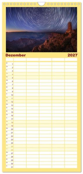 Produktbild: Familienplaner 2027 - Wild, Wide, West mit 5 Spalten (Wandkalender, 21 x 45 cm) CALVENDO