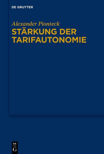 Produktbild: St&auml;rkung der Tarifautonomie