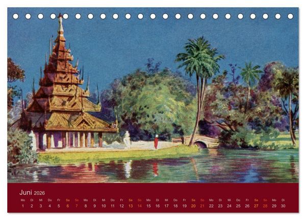 Produktbild: Altes Indien um 1900 (Tischkalender 2026 DIN A5 quer), CALVENDO Monatskalender