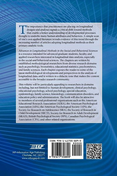 Produktbild: Advances in Longitudinal Methods in the Social and Behavioral Sciences