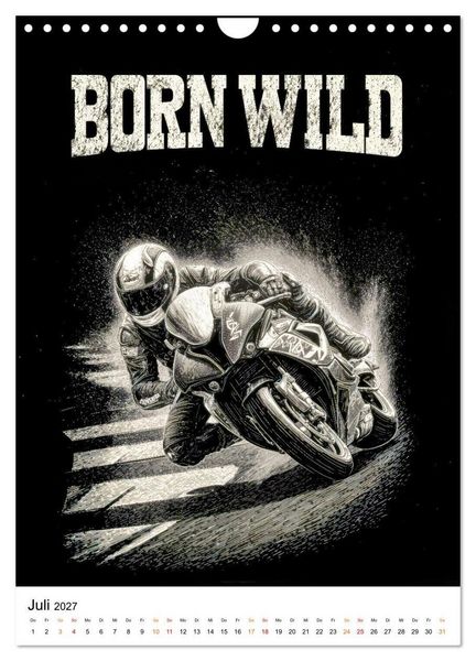 Produktbild: Phantom Bikers - Born Wild (Wandkalender 2027 DIN A4 hoch), CALVENDO Monatskalender