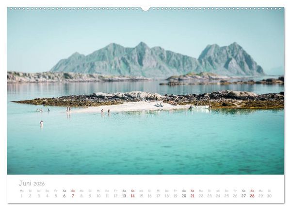 Produktbild: Norwegische Berg- und Fjordlandschaften (Wandkalender 2026 DIN A2 quer), CALVENDO Monatskalender