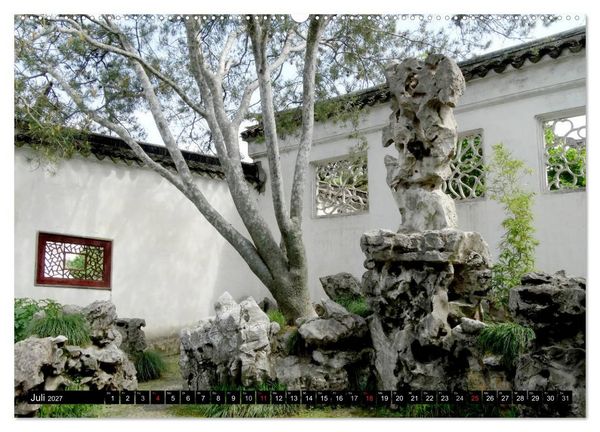 Produktbild: Im chinesischen Garten (hochwertiger Premium Wandkalender 2027 DIN A2 quer), Kunstdruck in Hochglanz
