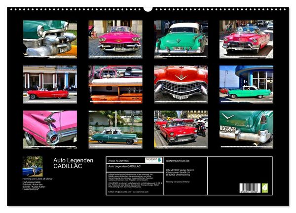 Produktbild: Auto Legenden CADILLAC (Wandkalender 2026 DIN A2 quer), CALVENDO Monatskalender