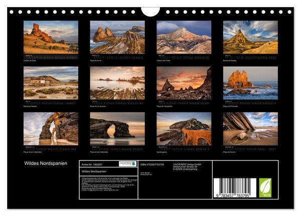 Produktbild: Wildes Nordspanien (Wandkalender 2026 DIN A4 quer), CALVENDO Monatskalender