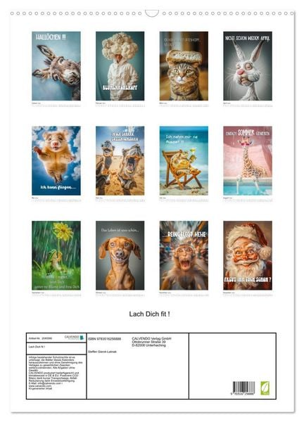 Produktbild: Lach Dich fit ! (Wandkalender 2026 DIN A2 hoch), CALVENDO Monatskalender