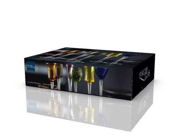 Produktbild: Schnappsglas 6 Stck. ass. Farben