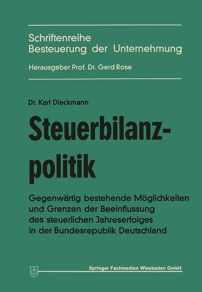 Produktbild: Steuerbilanzpolitik