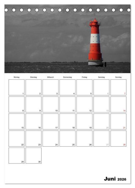 Produktbild: schwarz/wei&szlig; trifft farbe - DEIN TERMINKALENDER / Planer (Tischkalender 2026 DIN A5 hoch), CALVENDO Monatskalender