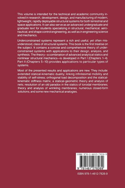 Produktbild: Underconstrained Structural Systems