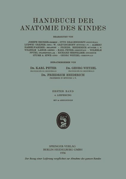Produktbild: Handbuch der Anatomie des Kindes
