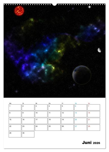 Produktbild: Im Weltraum (hochwertiger Premium Wandkalender 2026 DIN A2 hoch), Kunstdruck in Hochglanz