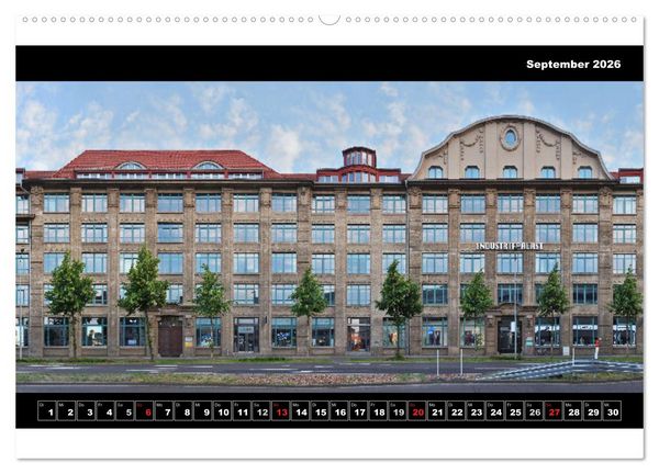 Produktbild: Leipzig Fassade 2026 (hochwertiger Premium Wandkalender 2026 DIN A2 quer), Kunstdruck in Hochglanz