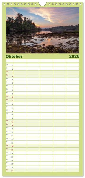 Produktbild: Familienplaner 2026 - Wir sehen uns in Irland - Ring of Beara und Ring of Kerry mit 5 Spalten (Wandkalender, 21 x 45 cm) CALVENDO